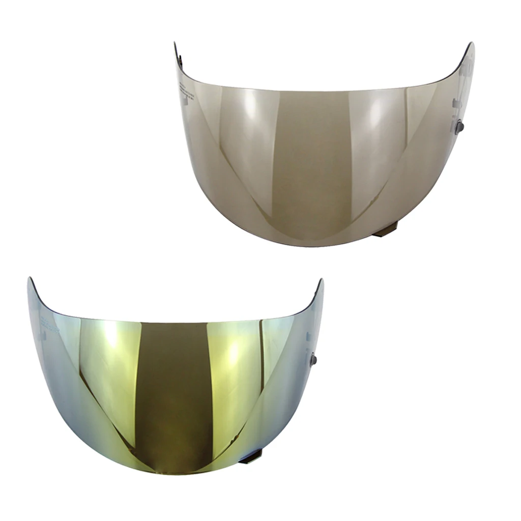 2pcs Replacement Full Face Motorcycle Helmet Visor for HJC HJ-09 Helmets Lens Shield (Dark Smoke+Gold)