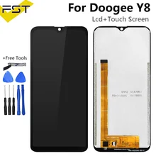 6,1 ''Для Doogee Y8 ЖК-дисплей и кодирующий преобразователь сенсорного экрана в сборе запасные части с инструментами и клеем для телефона Doogee Y8