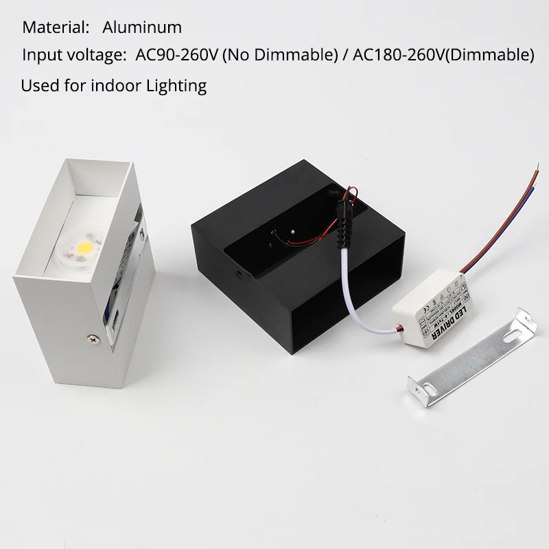 Indoor Wall Lamp 6W/10W LED Dimmable Wall Light Aisle Stair Decorate Lighting Fixture Bedroom Bedside Lamp Aluminium AC110V/220V