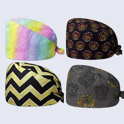 New Product Colorful Printed Nurse Cap Surgical Cap Pet Hospital Surgeon Cap Dentist Cap Beauty Salon Chef Dustproof Scrub Cap