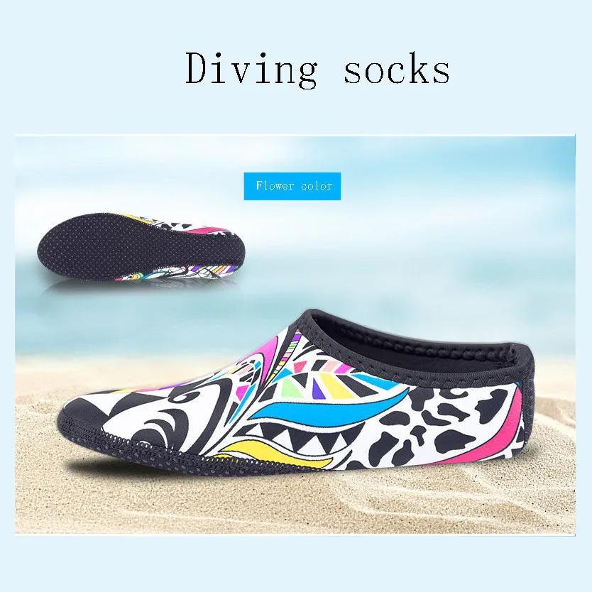 Новинка; мужские и женские пляжные носки для плавания; водонепроницаемые спортивные носки; нескользящая обувь; обувь для йоги, фитнеса, танцев, плавания, серфинга, дайвинга; подводная обувь для детей - Цвет: Черный