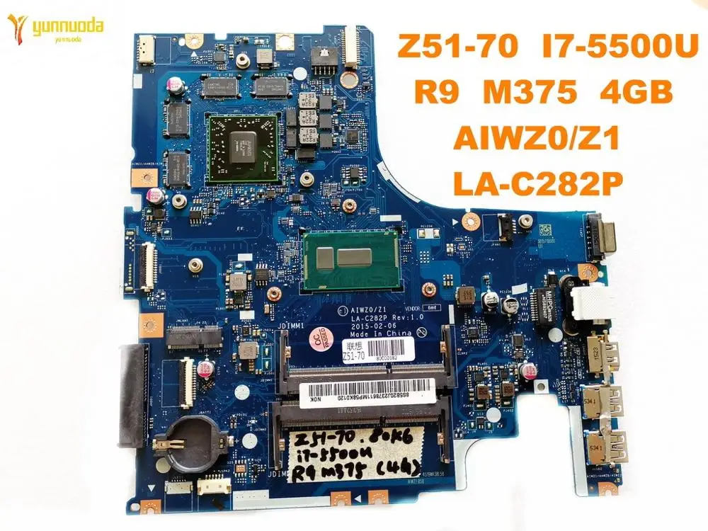 New  Original for Lenovo Z51-70 laptop motherboardZ51-70 I7-5500U R9 M375 4GB AIWZ0Z1 LA-C282P tested go