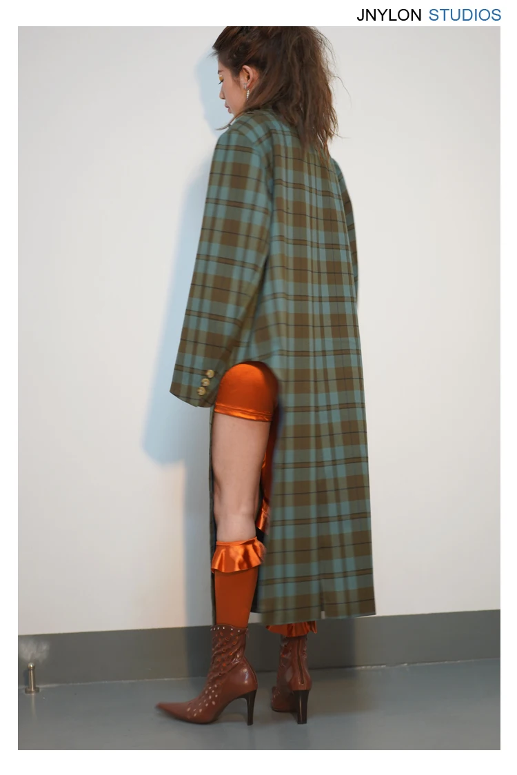 Fashion Asymmetrical Double-layered Circular Hollow Out Hole Loose Lattice Long Trench Coat For Women Tide New Windbreaker WD712