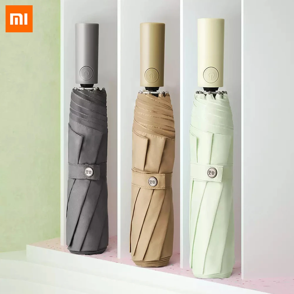 Xiaomi Konggu зонт автоматический Солнечный дождливый алюминиевый ветрозащитный