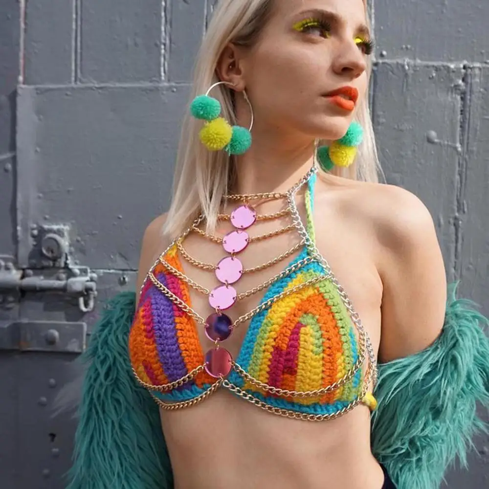 Boho Body Chains Beach Bikini Chain Fashion Harness Charm Body Accessories Jewelry for Girls fashion jewelry bra jewelryl