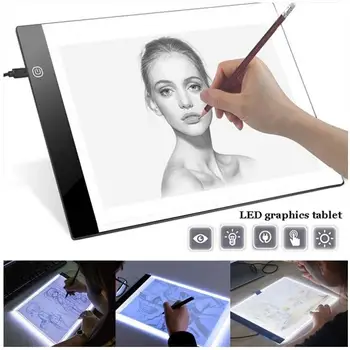 

Electronic Painting Drawing Board A4 Dimmable LED Digital Tablets Drawing Copy Pad Board Educational Toys For Children Kids Gift