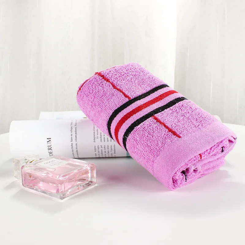 2pcs Pink-A Ванная комната плед полотенце s сплошной цвет толстый хлопок чистый банное полотенце семья путешествия на открытом воздухе взрослый мыть полотенца для лица и рук ежедневный набор полотенец - Цвет: 2pcs Pink-A