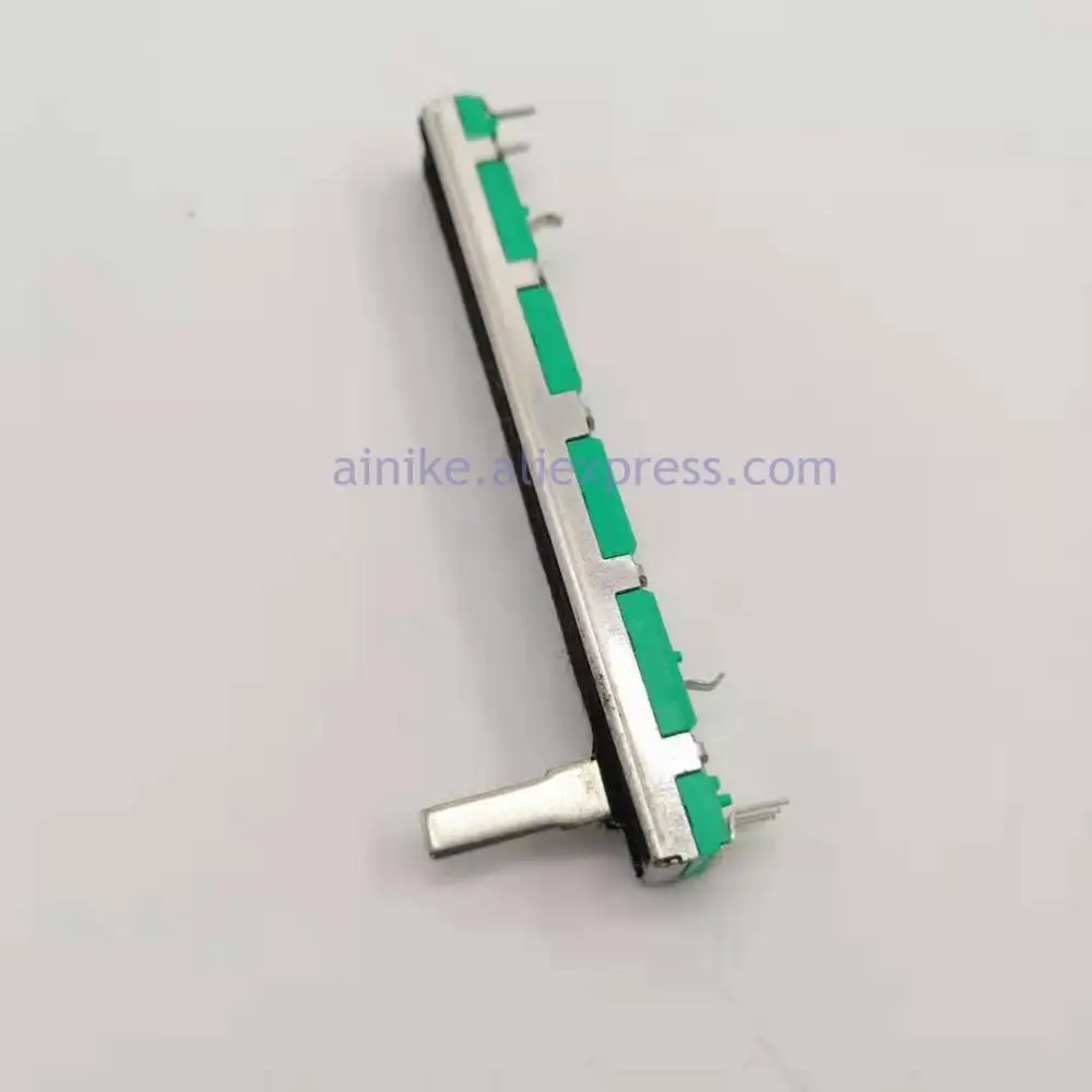 100pcs 7.5CM 75mm D10K dual channel mixer fader potentiometer D103 6Pins 10K D103 D10KX2 audio mixer pot mixer fader