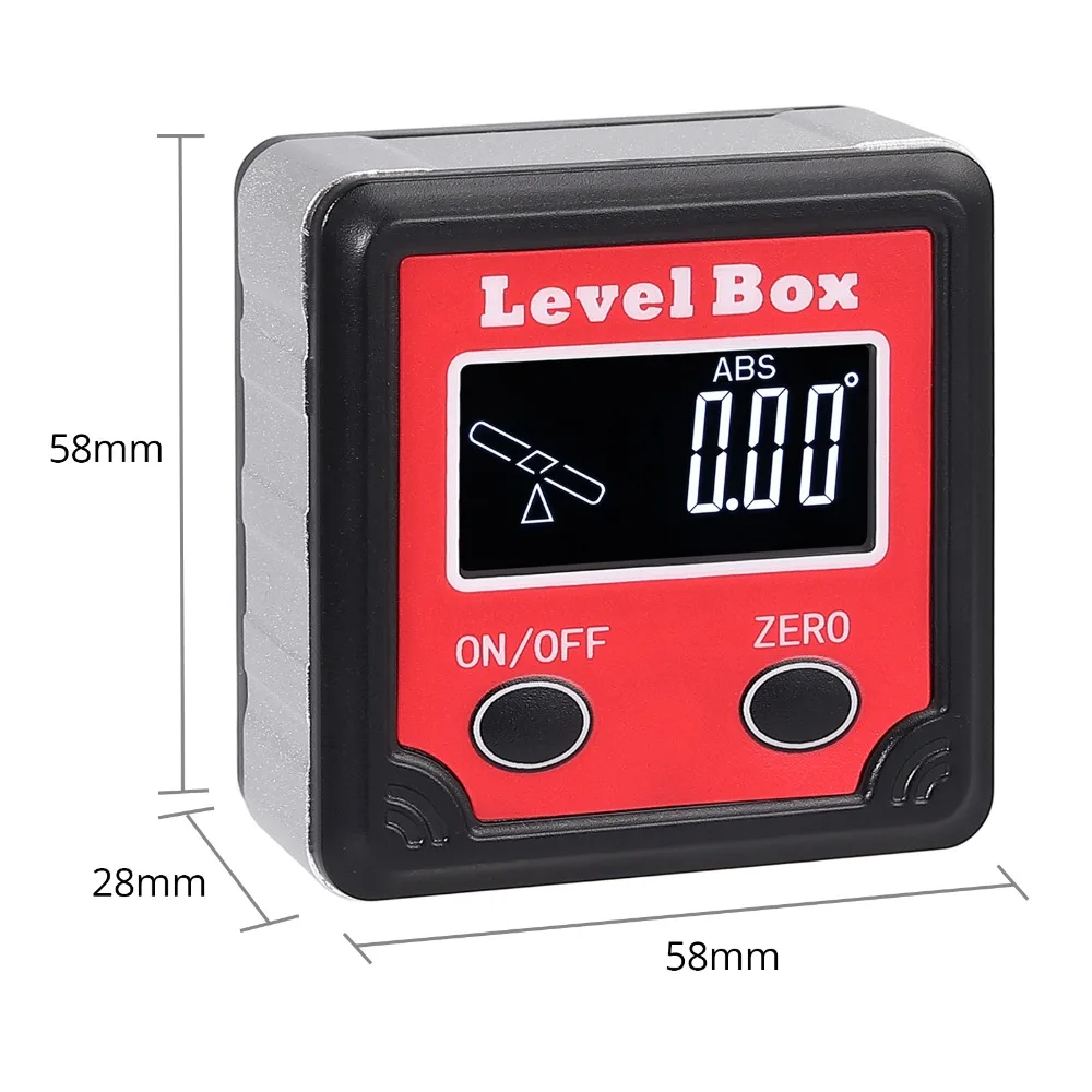 Neoteck Магнитный спиртовой уровень цифровой измеритель угломер укломер коническая коробка ЖК-дисплей с подсветкой разрешение 0,01 градусов