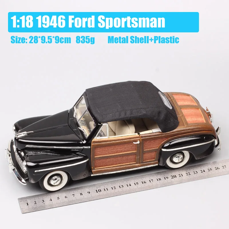 Классический масштаб 1:18 1946 Ford Sportsman woody Конвертируемые Diecasts& Toy Vehicles модели автомобилей игрушки реплики детские подарки