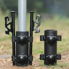 

Outdoor Curtain Rod Holder Sunshade Large Aperture Fixing Pipe Canopy Pole Holder Camping Fishing Column Ground Nail 100*34mm