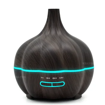 

Wood color 400ml Electric Air Oil Diffuser Ultrasonic Humidifier With Led Lamp for Office Home Bedroom Living Room