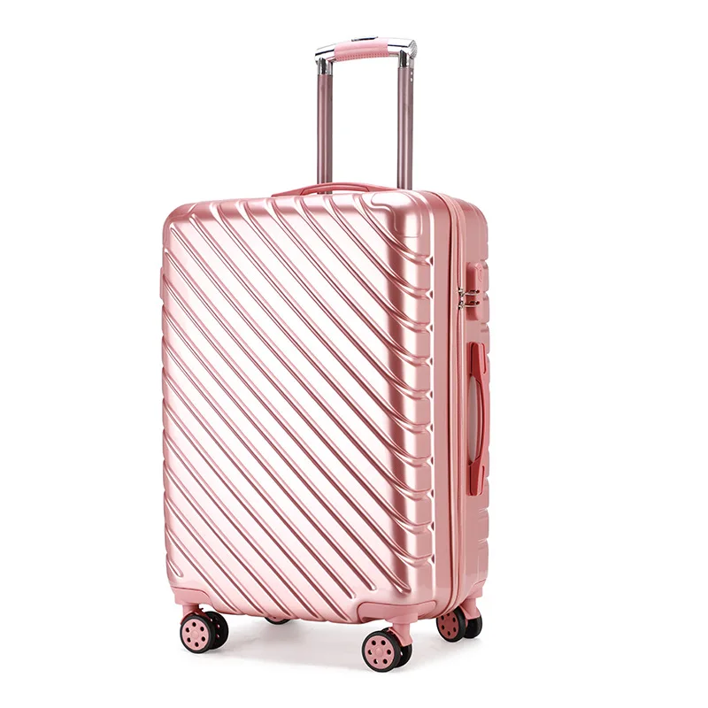 Дорожный чемодан на колесиках, 24 дюйма, 20 дюймов, сумка на колесиках, чемодан для путешествий, модная женская сумка, жесткая багажная коробка - Цвет: Rose gold