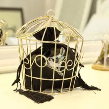 Женская сумка в клетку для птиц, вечерняя сумочка, клатч, металлический каркас, вышивка, ведро, клетка для птиц, мини кошелек, Женская сумочка с кисточками, X7XC