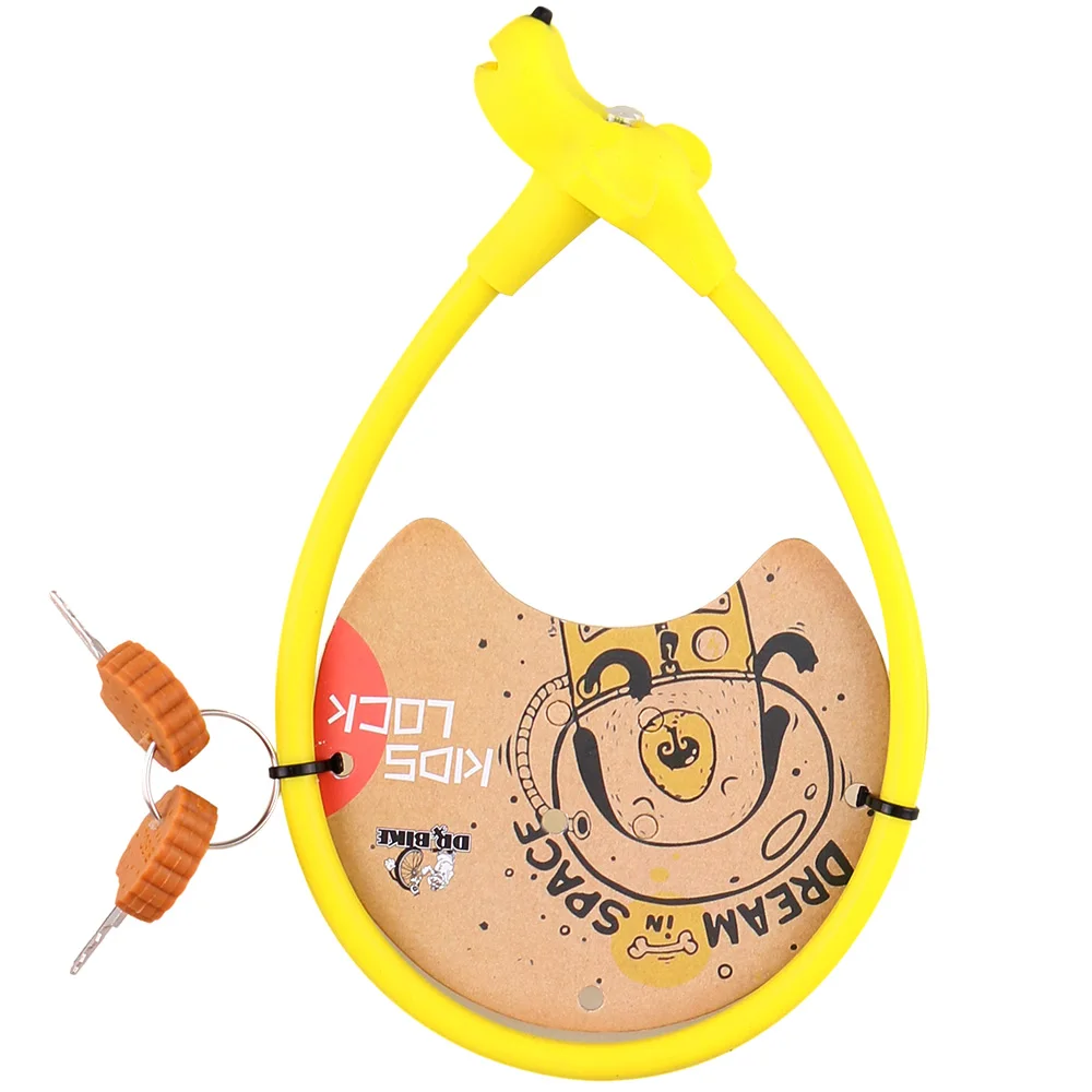 Силиконовый велосипедный замок-DrBike желтый собачий велосипедный замок для детей велосипед, Мягкий сенсорный материал для велосипед для малышей, Детские аксессуары, 450 мм/580 м - Цвет: 45cmYellow