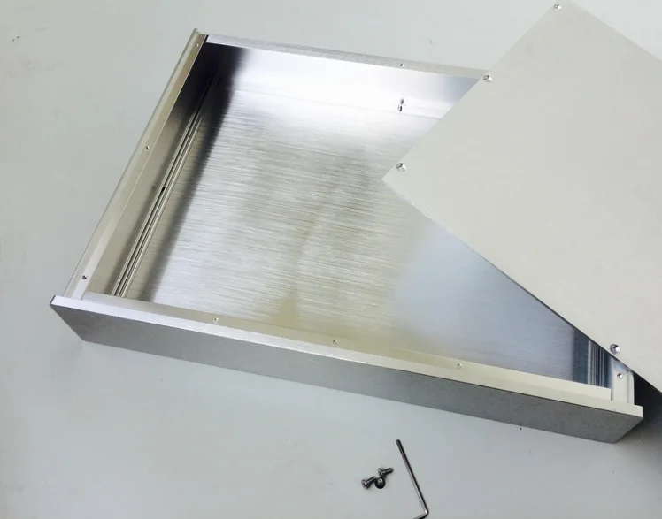 Full aluminum DIY 4307B power amplifier chassis silver psu enclosure HIFI preamp box dac case 430*70*308mm