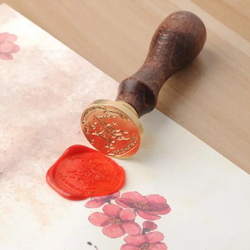 

Harriom Wooden Fire Seal Cosplay Potter Retro Toy Harri Magic World Stamp Anime Figure Toys Children Gift