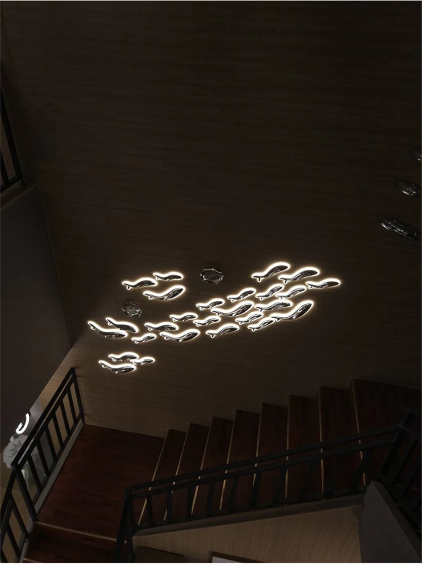 Nordic Creative LED Fish Wall Lamp Living Room Corridor Aisle Staircase Loft Art Decoration Fixture Hotel Restaurant Wall Lights bedside wall lamps