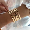 Yumfeel Bracelet réglable Bracelet pour femmes Bracelet manchette en métal et bracelets bijoux Pulseira Feminia ► Photo 2/6