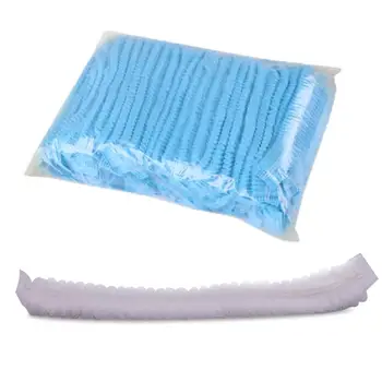 

Disposable hat non-woven hat hooded strip hat Wide stretch band Dust protection for hospital and laboratory 100 pcs