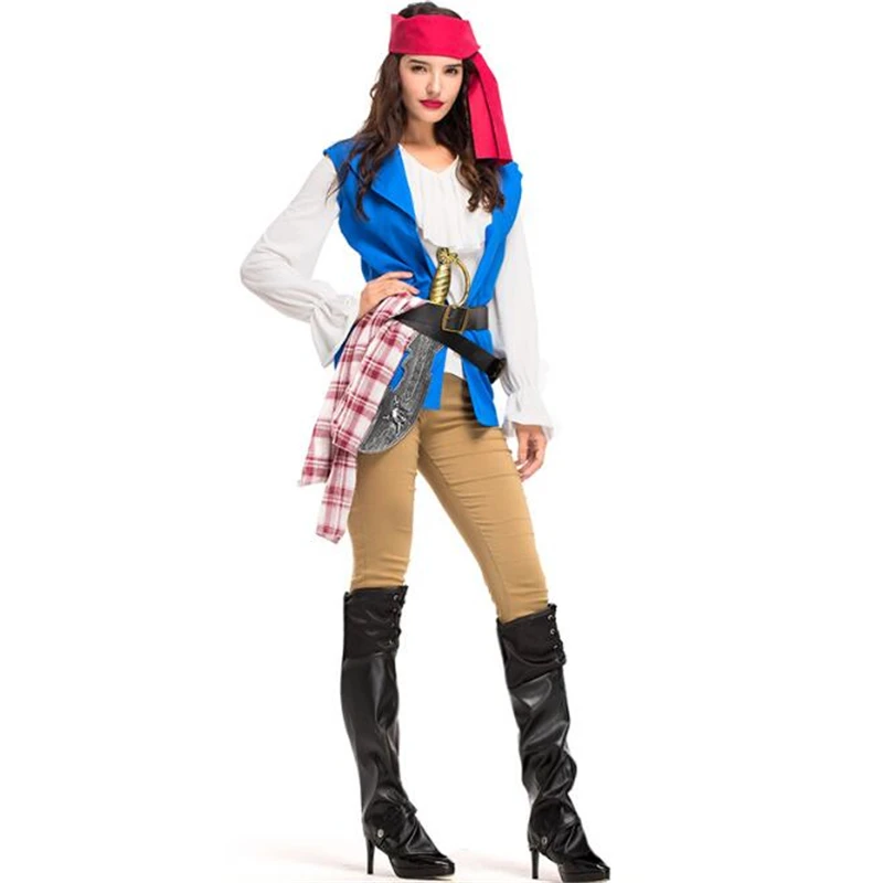 Genuine Deluxe Women Sweetie Pirate Costume Halloween Adult Party Fancy