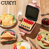 Non-stick Sandwich Maker Toaster machine 3mins Rapid Heathing  Multifunction Omelette Bacon baking pan waffle maker Toast baker 2