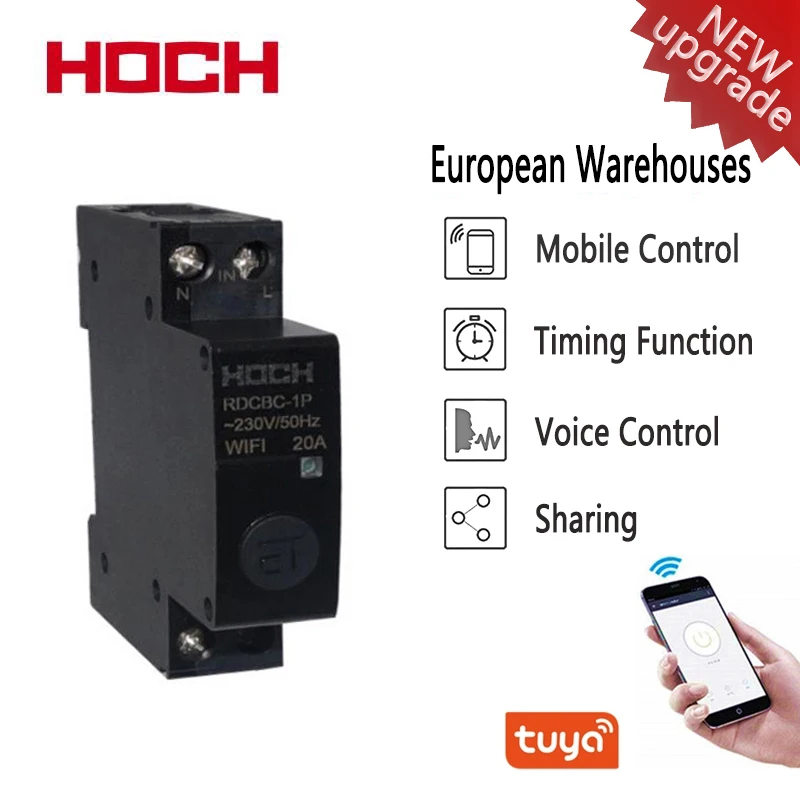 HOCH RDCBC 1P не WIFI автоматический выключатель заводской пульт дистанционного