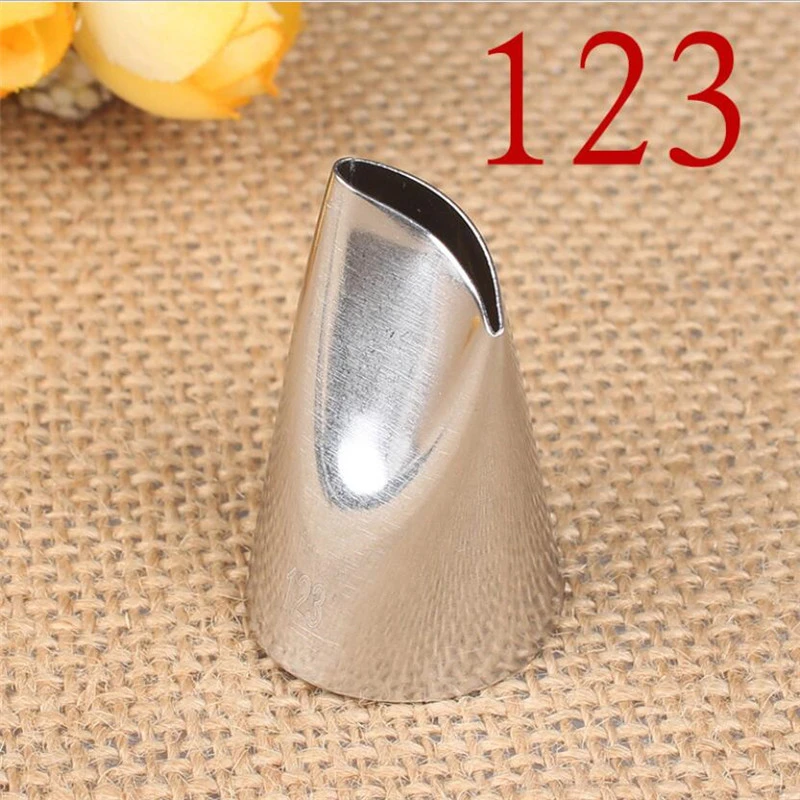 #123 Stainless Steel Rose Flower Petal DIY Icing Piping Tips Cupcake Cake Cream Piping Nozzle Cake Decorating Tools
