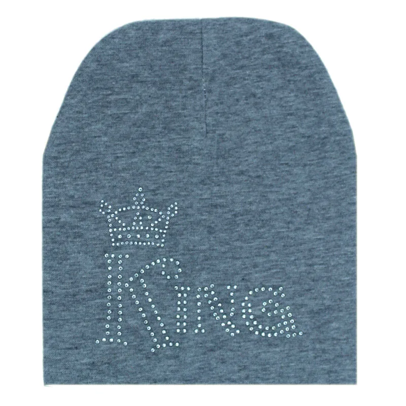 Baby boy and girl hat Autumn winter princess prince diamond Baby girl Hat Boy Cap Kids cotton Beanie bonnet cap Skullies Beanies