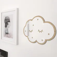 28x18 см DIY можно повесить детский сад детская комната облако декоративное зеркало Дерево Зерно трехмерное зеркало настенные наклейки