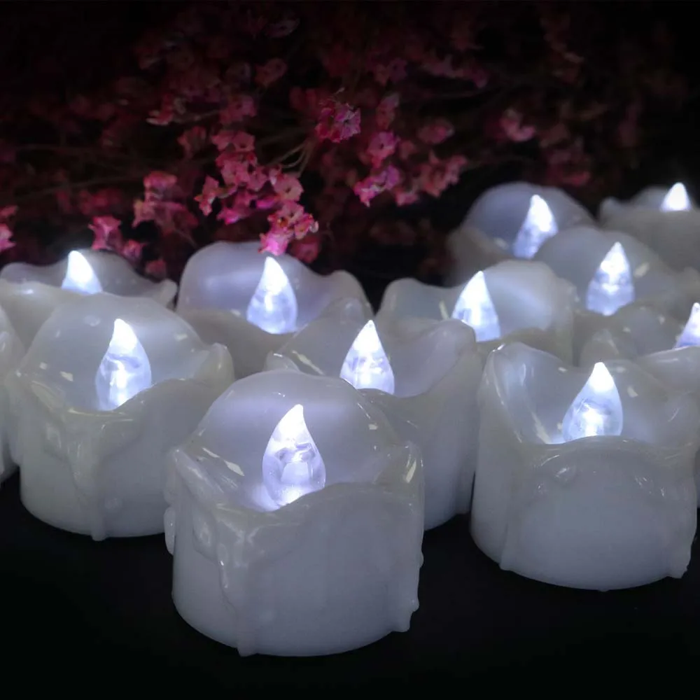 12pcs Remote Non-Remote Control LED Lights, Battery Powered LED Lights, LED Candle Lights, Festive White Atmosphere, LED Candles 3