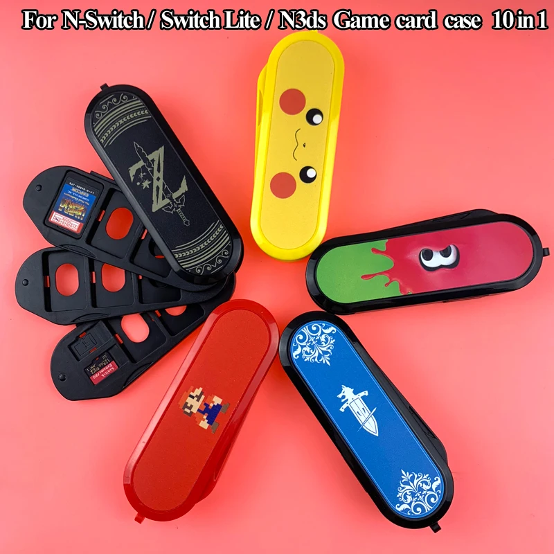 

Newest 10in1 Game Card Case for Nintend Switch Lite NS Joy-con Console Storage Game Micro SD Cards Premium Box Bag Game Accesses