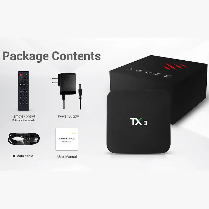 Tanix TX3 S905X3 Android 9.0 Smart TV Box 4GB+64GB 4GB+32GB 4K HDMI2.1 Home Media Player WiFi Set Top Box