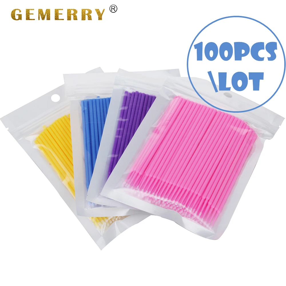 

Micro Brushes Make Up Eyelash Extension Disposable Eye Lash Removing Glue Cleaning Brushes Applicator Sticks Makeup Tools