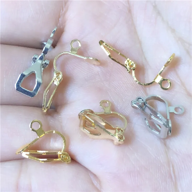 20pcs non-pierced metal ear clip DIY earrings for jewelry making handmade accessories