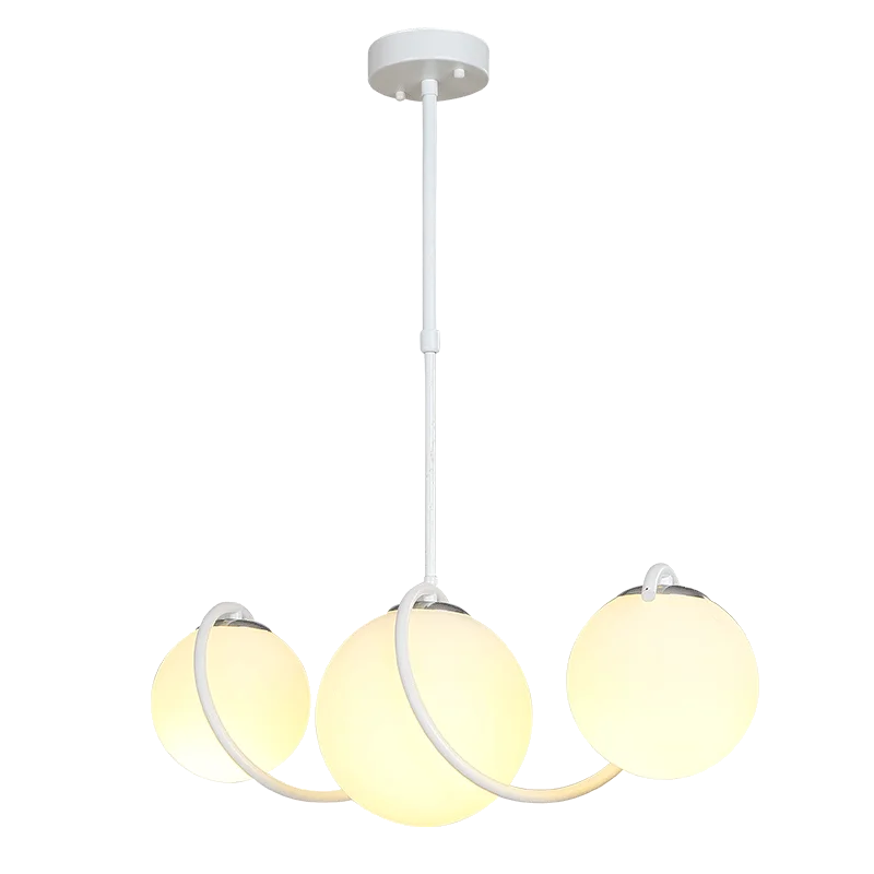 

Modern LED Glass Ball Pendant Lightings 3 Heads Modern Indoor Living Room Hanging Lights Restaurant Home Decor Lamps Fixtures