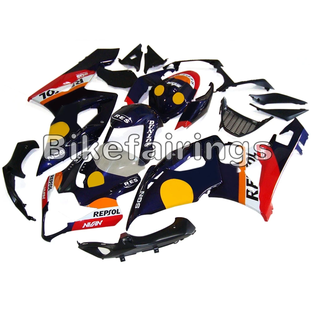 

ABS Plastic Full Fairing Kit For Suzuki GSXR1000 K5 2005 2006 gsxr 1000 Injection Motorcycle Bodywork Repsol Black Orange Red