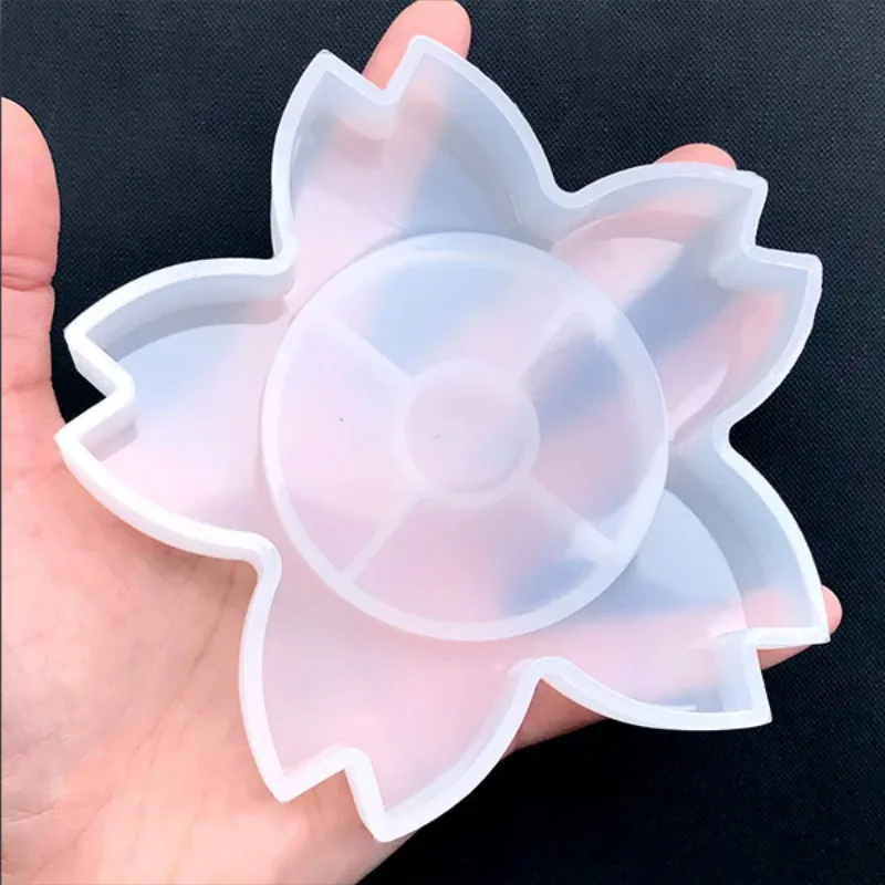 Сакура каваи Петри блюдо Форма Цветочная плита форма эпоксидная смола ремесла цветок лоток эпоксидная смола ремесла персонализированные лоток DIY