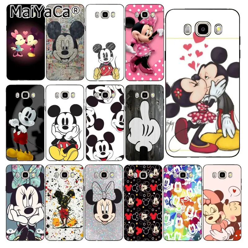 

MaiYaCa Beauty Kissing Mickey Minnie Mouse Phone Case For Samsung Galaxy J7 J6 J8 J4 J4Plus J7 DUO J7NEO J2 J5 Prime