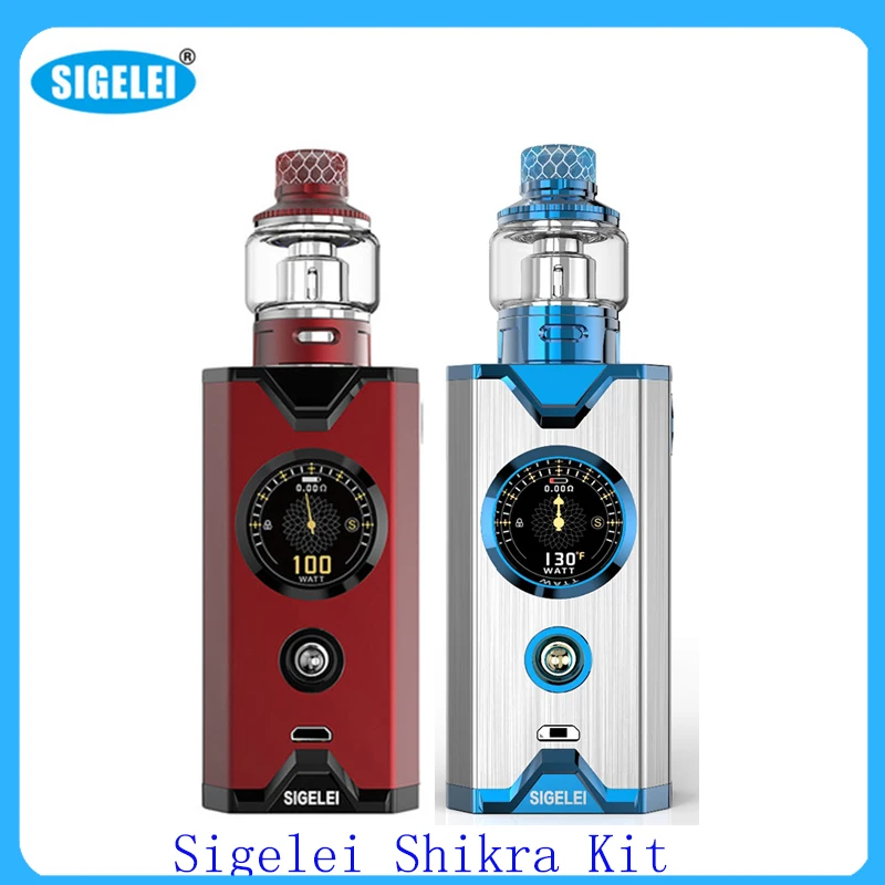 Зазор Sigelei Shikra Комплект 200 Вт Питание от 18650 Топ заполняющий стиль электронная