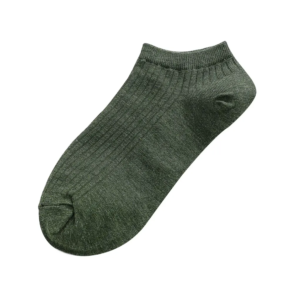 1 Pair Women Cotton Socks Casual Short Breathable Boat Socks Summer Sports Silicone Non-slip Sock LF88 - Цвет: Army Green
