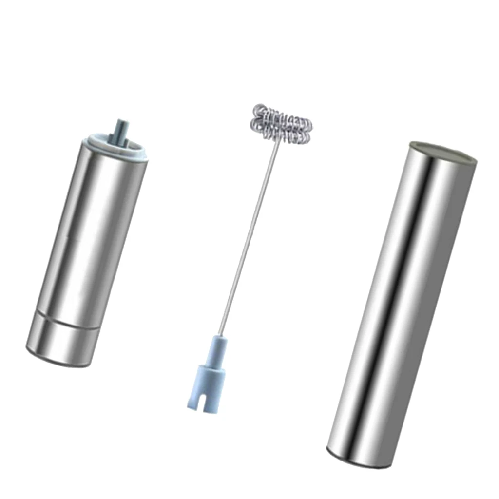 Electric Handheld Milk Frother Double Spring Whisk Head Coffee Maker Tools