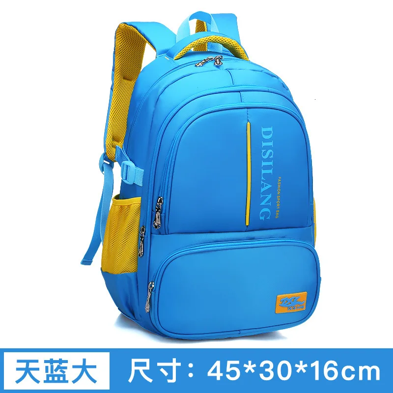 kids School bags Orthopedic Backpack schoolbags Children Children travel backpack school Backpack Boys Girls Casual Rucksack - Цвет: large sky bule