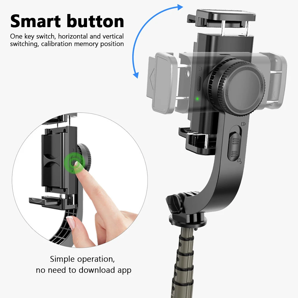 Travor анти встряхивание телефон Gimbal стабилизатор селфи палка одиночный вал