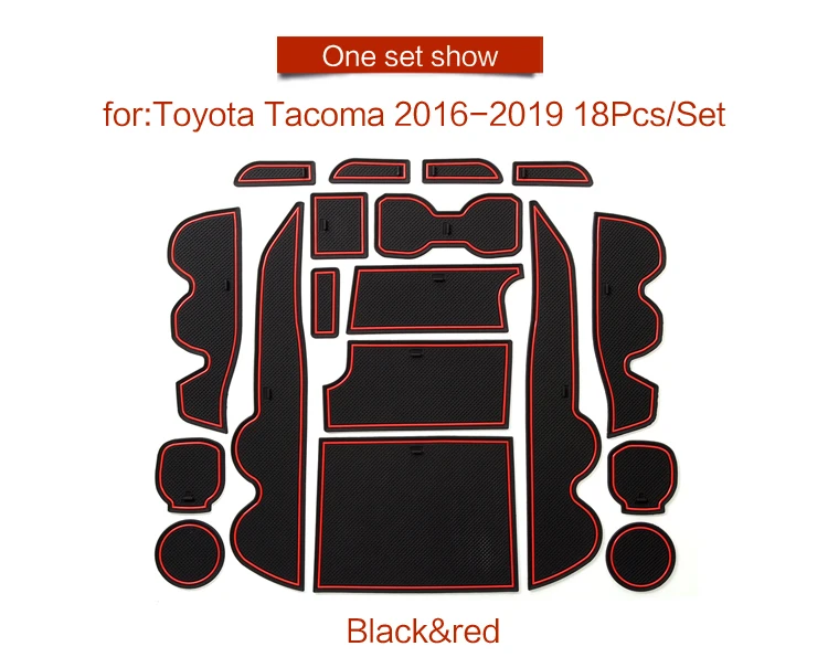 Противоскользящий коврик для Toyota Tacoma затворный слот подставка анти-грязный Салонные подложки украшения интерьера автомобиля гелевая накладка Резина