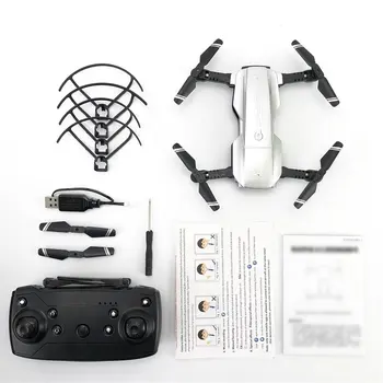 

Foldable RC Drone with 4K HD Camera FPV RC Helicopter Aircraft Headless Mode Optical Flow Remote Control Toys Black White