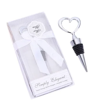 

130pcs Elegant Heart Shaped Red Wine Champagne Wine Bottle Stopper Valentines Wedding Gifts