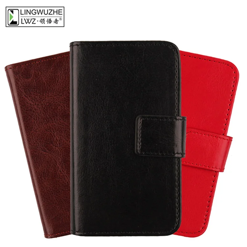 UNIMAX UMX U504TL Case 5 inch Solid Color Leather Flip Wallet Cover For UNIMAX UMX U504TL Phone Holster Case | Мобильные