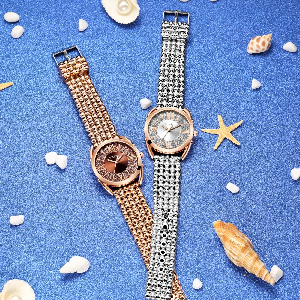 European and American popular Roman scale double-faced bracelet watch fashion starry big dial female watch gift watch