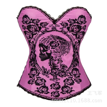 

Temperament and interest clothing Fashionable printed bone pattern court shapewear corset